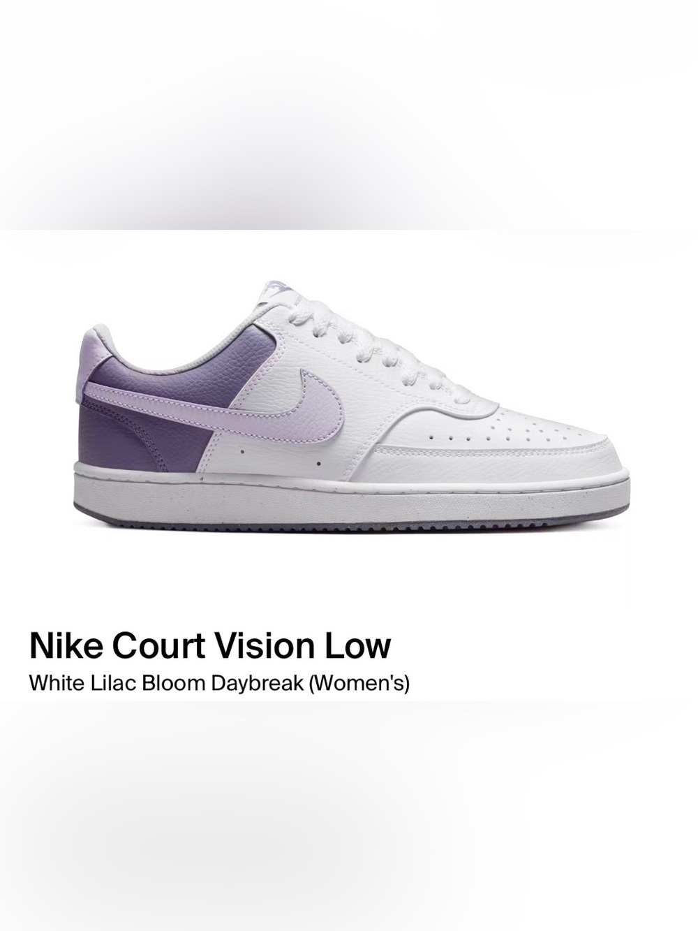 Nike Women's Low-Top Sneakers in White and Lilac
